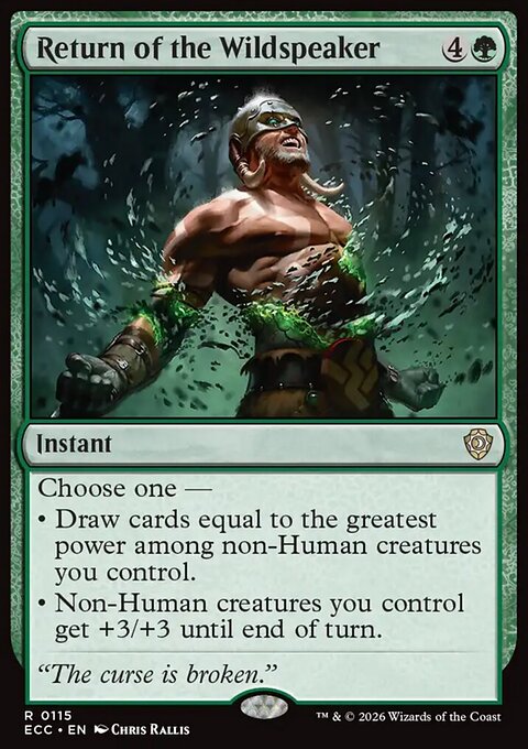 Return of the Wildspeaker, Lorwyn Eclipsed Commander #115, Magic: The Gathering card