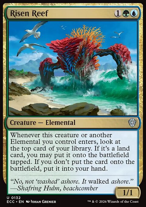 Risen Reef, Lorwyn Eclipsed Commander #132, Magic: The Gathering card