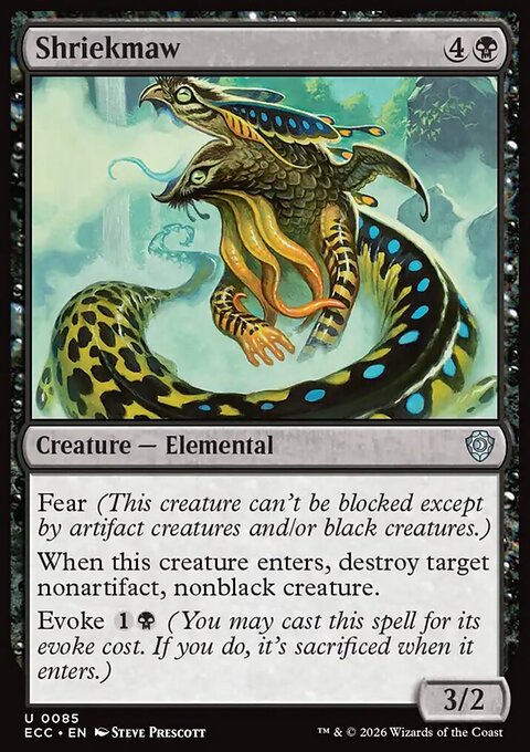 Shriekmaw, Lorwyn Eclipsed Commander #85, Magic: The Gathering card