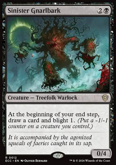 Sinister Gnarlbark, Lorwyn Eclipsed Commander #12, Magic: The Gathering card
