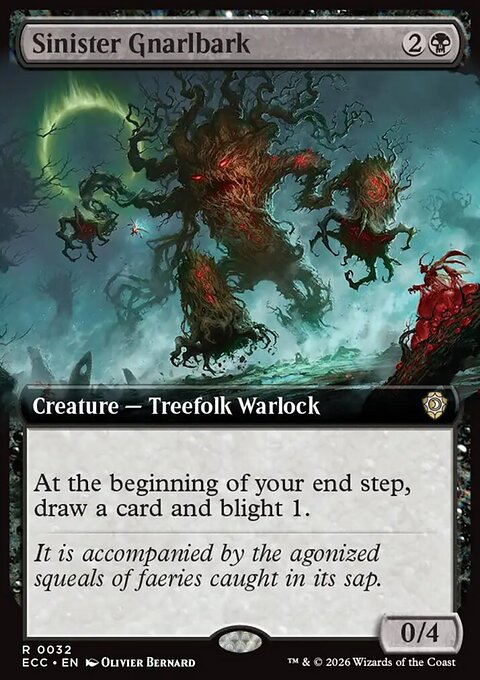 Sinister Gnarlbark, Lorwyn Eclipsed Commander #32, Magic: The Gathering card