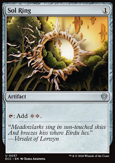 Sol Ring, Lorwyn Eclipsed Commander #57, Magic: The Gathering card