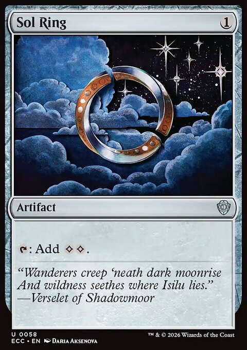 Sol Ring, Lorwyn Eclipsed Commander #58, Magic: The Gathering card