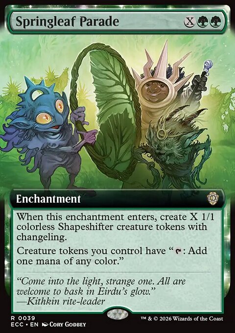 Springleaf Parade, Lorwyn Eclipsed Commander #39, Magic: The Gathering card