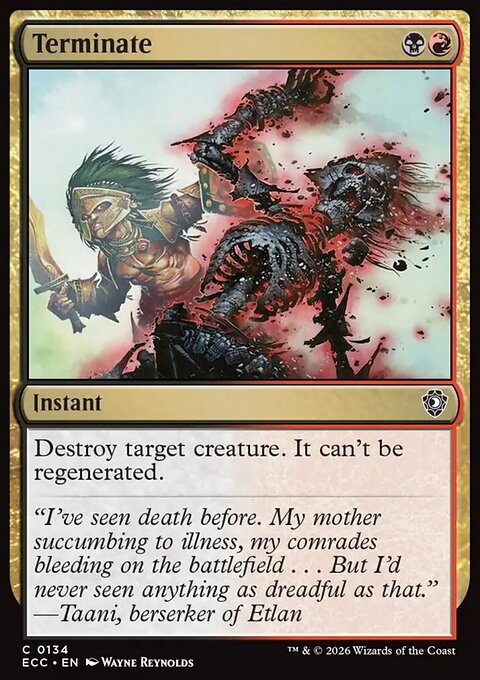 Terminate, Lorwyn Eclipsed Commander #134, Magic: The Gathering card