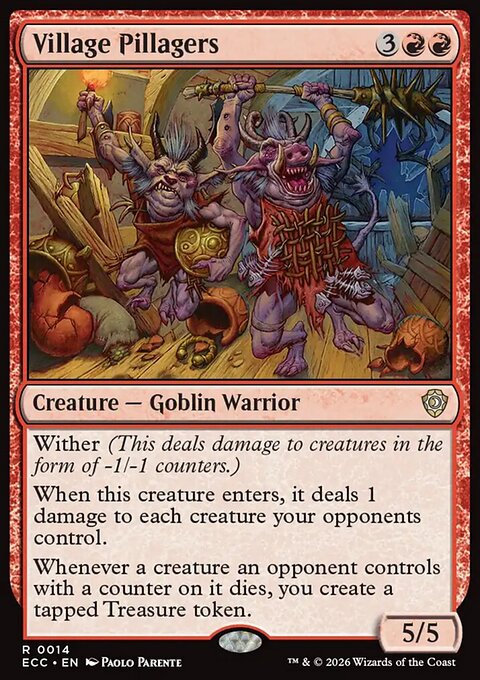 Village Pillagers, Lorwyn Eclipsed Commander #14, Magic: The Gathering card