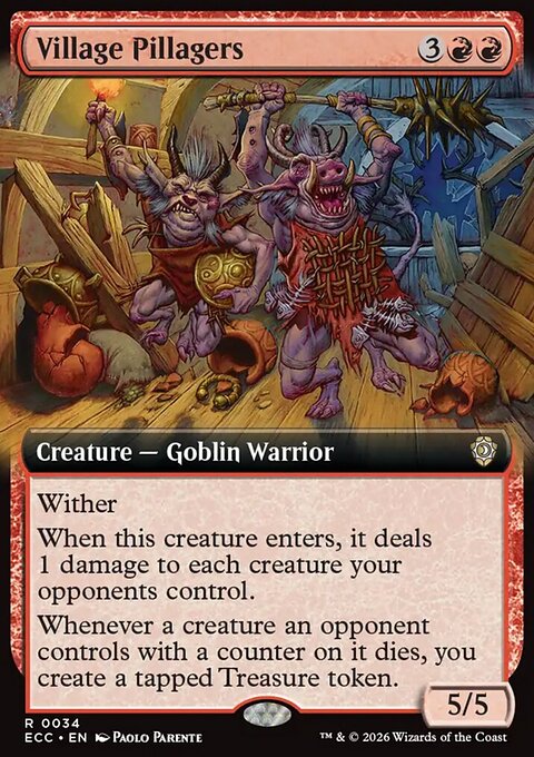 Village Pillagers, Lorwyn Eclipsed Commander #34, Magic: The Gathering card