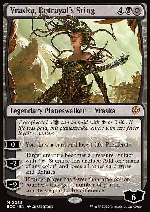 Vraska, Betrayal's Sting, Lorwyn Eclipsed Commander #88, Magic: The Gathering card