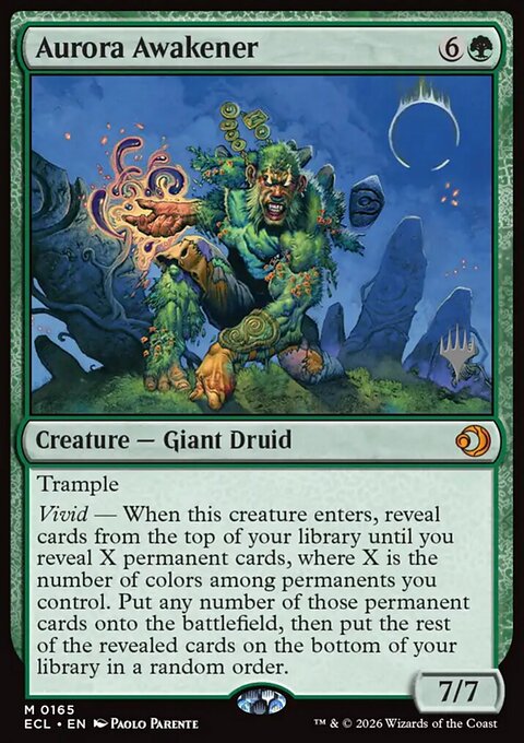 Aurora Awakener, Lorwyn Eclipsed Promos #165p, Magic: The Gathering card
