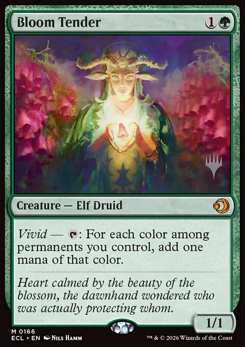 Bloom Tender, Lorwyn Eclipsed Promos #166p, Magic: The Gathering card