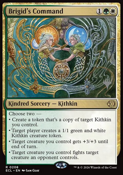 Brigid's Command, Lorwyn Eclipsed Promos #208p, Magic: The Gathering card