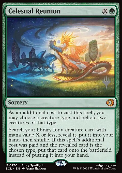 Celestial Reunion, Lorwyn Eclipsed Promos #170p, Magic: The Gathering card
