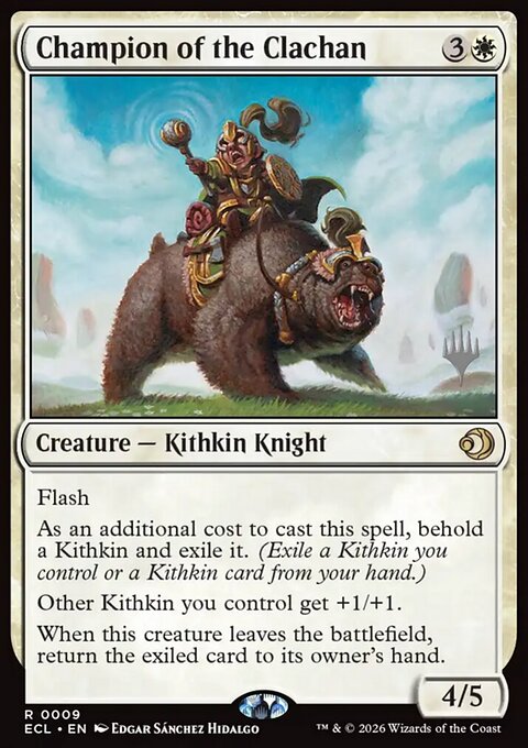 Champion of the Clachan, Lorwyn Eclipsed Promos #9p, Magic: The Gathering card