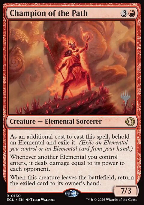 Champion of the Path, Lorwyn Eclipsed Promos #130p, Magic: The Gathering card