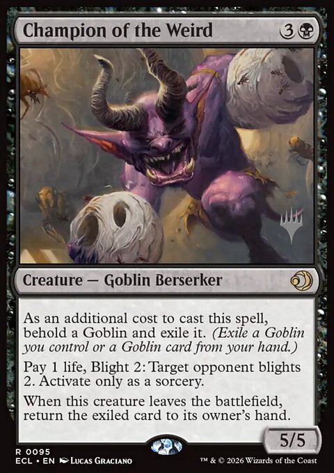 Champion of the Weird, Lorwyn Eclipsed Promos #95p, Magic: The Gathering card