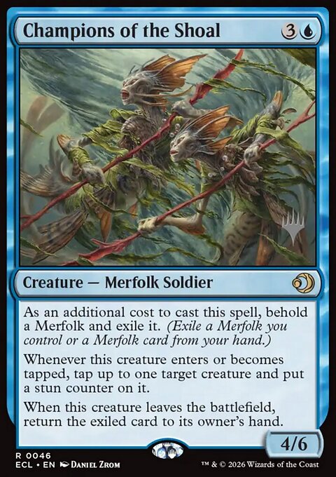Champions of the Shoal, Lorwyn Eclipsed Promos #46p, Magic: The Gathering card
