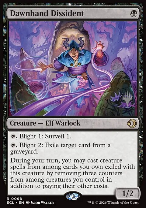 Dawnhand Dissident, Lorwyn Eclipsed Promos #98p, Magic: The Gathering card