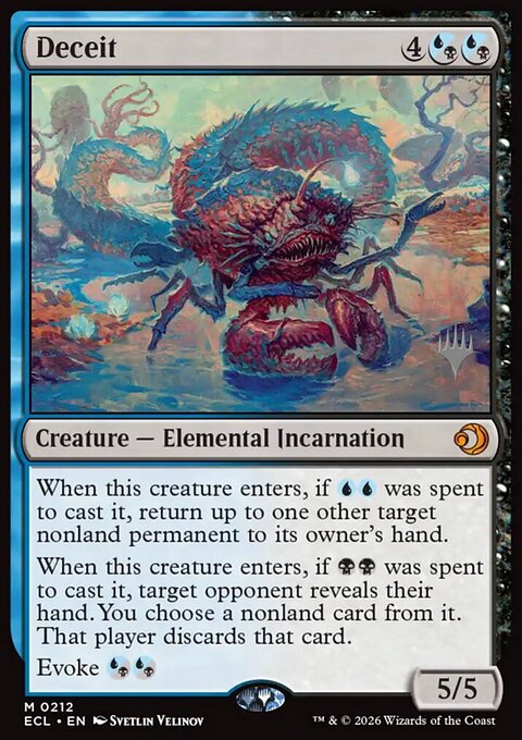 Deceit, Lorwyn Eclipsed Promos #212p, Magic: The Gathering card