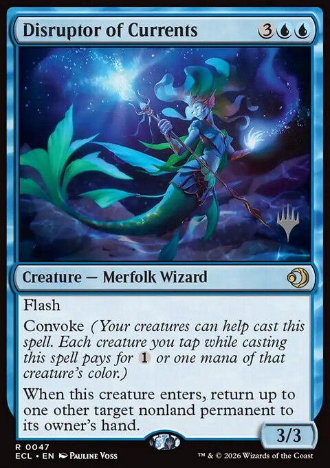 Disruptor of Currents, Lorwyn Eclipsed Promos #47p, Magic: The Gathering card
