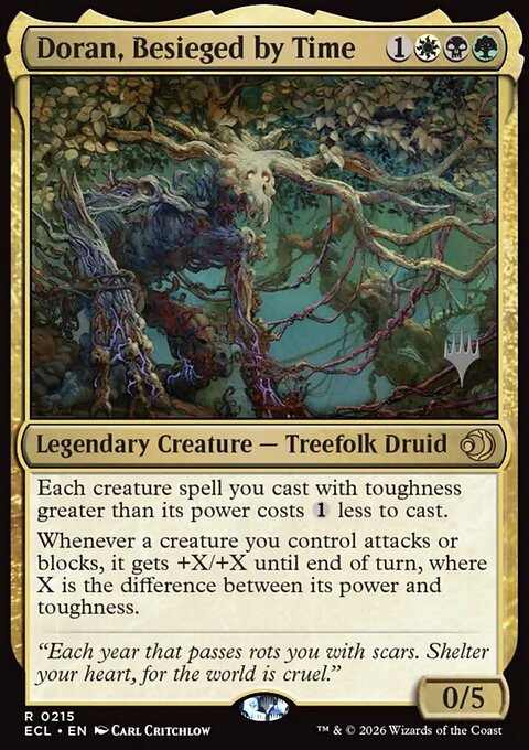 Doran, Besieged by Time, Lorwyn Eclipsed Promos #215p, Magic: The Gathering card