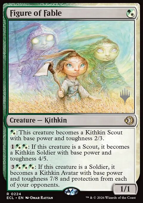 Figure of Fable, Lorwyn Eclipsed Promos #224p, Magic: The Gathering card