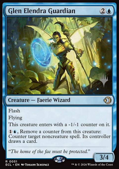 Glen Elendra Guardian, Lorwyn Eclipsed Promos #51p, Magic: The Gathering card