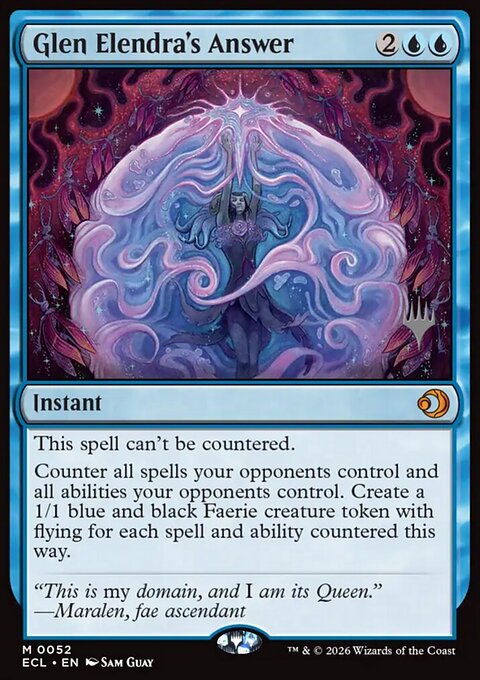 Glen Elendra's Answer, Lorwyn Eclipsed Promos #52p, Magic: The Gathering card