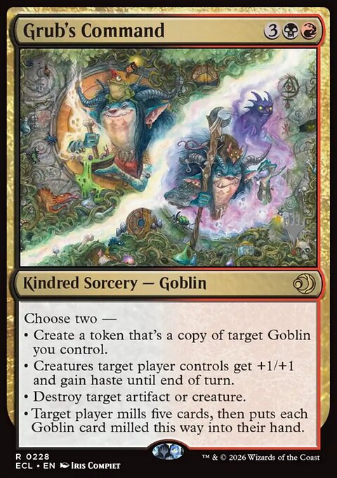 Grub's Command, Lorwyn Eclipsed Promos #228p, Magic: The Gathering card