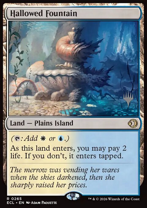 Hallowed Fountain, Lorwyn Eclipsed Promos #265p, Magic: The Gathering card