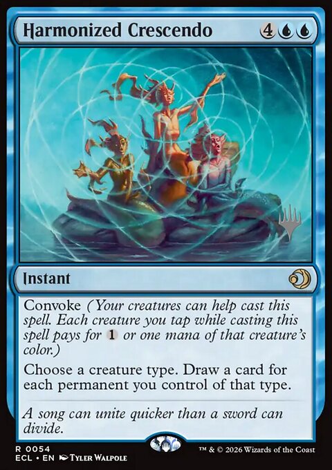 Harmonized Crescendo, Lorwyn Eclipsed Promos #54p, Magic: The Gathering card
