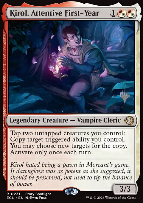 Kirol, Attentive First-Year, Lorwyn Eclipsed Promos #231p, Magic: The Gathering card