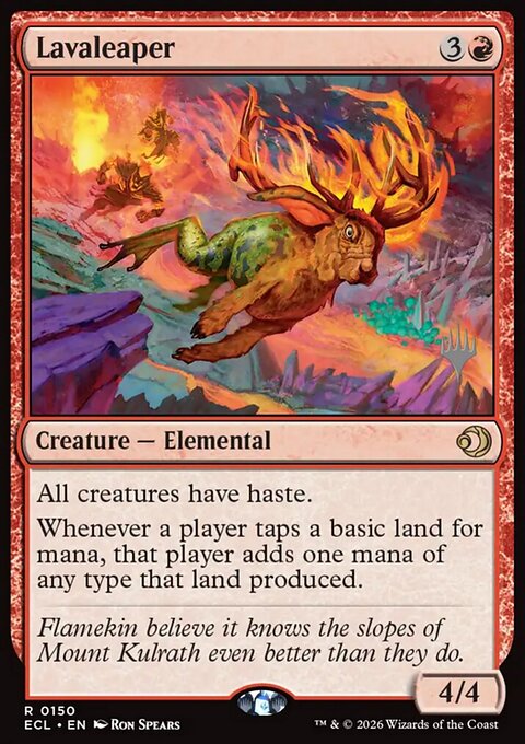 Lavaleaper, Lorwyn Eclipsed Promos #150p, Magic: The Gathering card