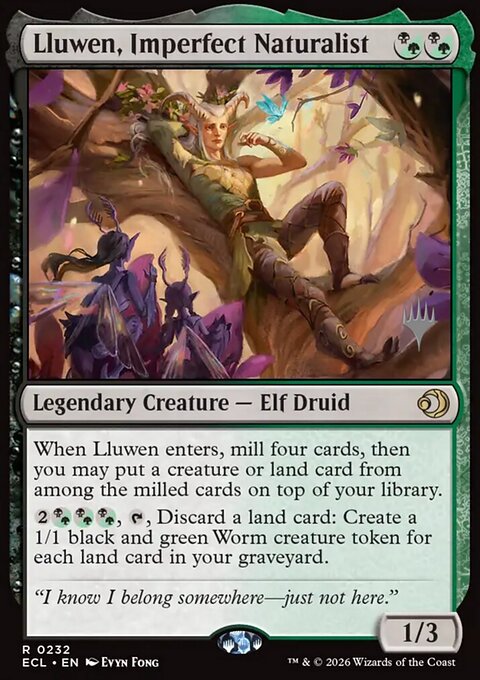Lluwen, Imperfect Naturalist, Lorwyn Eclipsed Promos #232p, Magic: The Gathering card