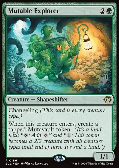 Mutable Explorer, Lorwyn Eclipsed Promos #186p, Magic: The Gathering card