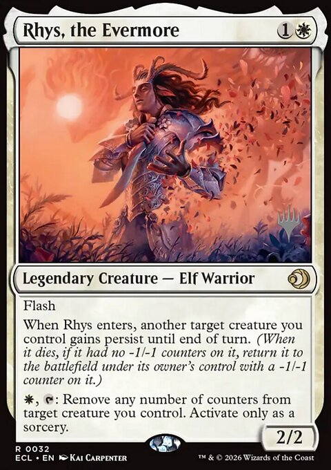 Rhys, the Evermore, Lorwyn Eclipsed Promos #32p, Magic: The Gathering card