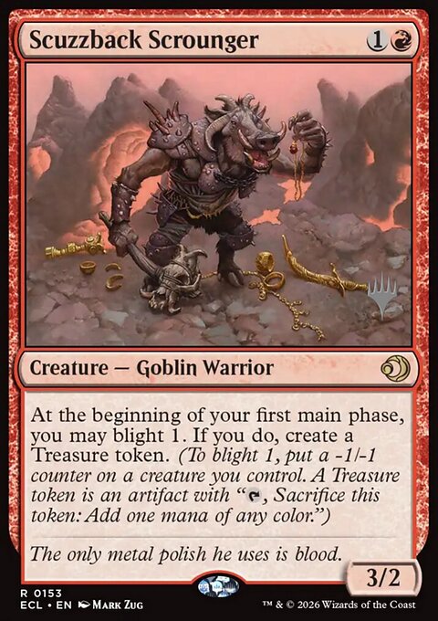 Scuzzback Scrounger, Lorwyn Eclipsed Promos #153p, Magic: The Gathering card
