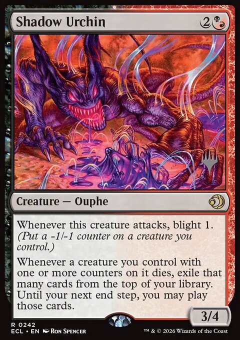 Shadow Urchin, Lorwyn Eclipsed Promos #242p, Magic: The Gathering card