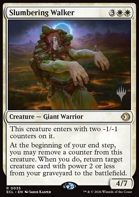 Slumbering Walker, Lorwyn Eclipsed Promos #35p, Magic: The Gathering card