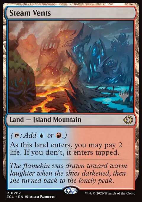 Steam Vents, Lorwyn Eclipsed Promos #267p, Magic: The Gathering card