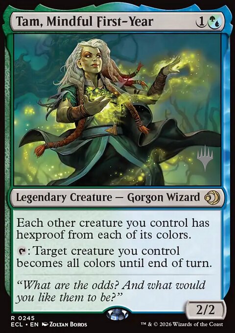 Tam, Mindful First-Year, Lorwyn Eclipsed Promos #245p, Magic: The Gathering card