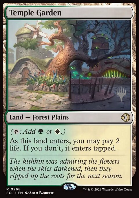 Temple Garden, Lorwyn Eclipsed Promos #268p, Magic: The Gathering card