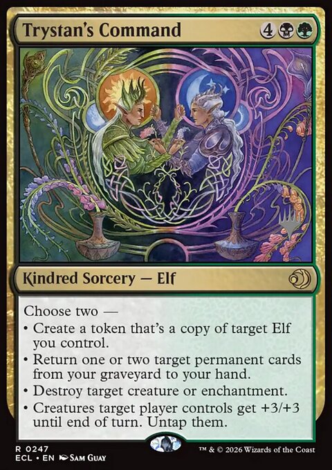 Trystan's Command, Lorwyn Eclipsed Promos #247p, Magic: The Gathering card