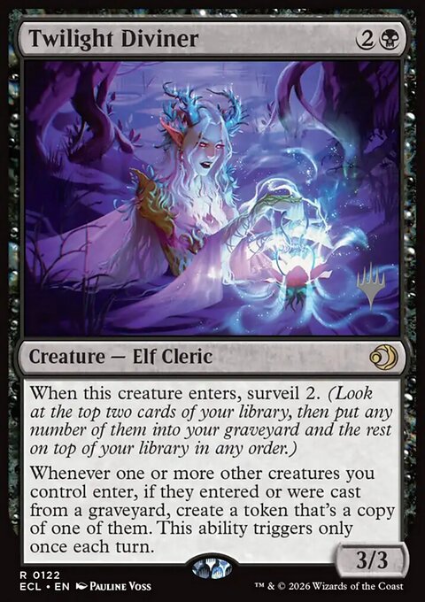 Twilight Diviner, Lorwyn Eclipsed Promos #122p, Magic: The Gathering card