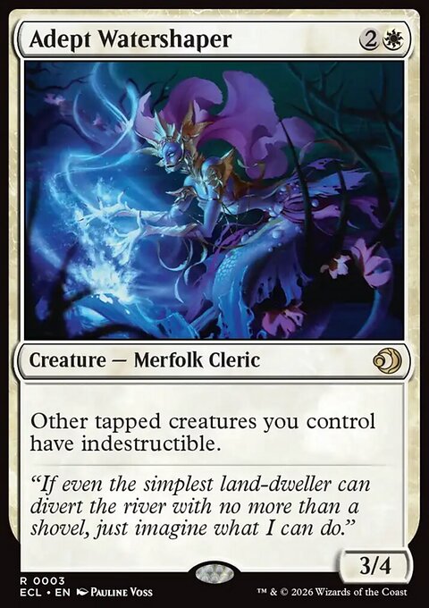 Adept Watershaper, Lorwyn Eclipsed #3, Magic: The Gathering card