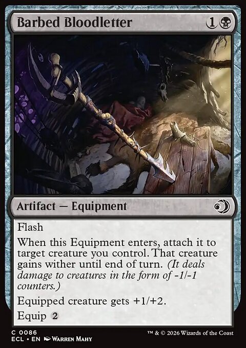 Barbed Bloodletter, Lorwyn Eclipsed #86, Magic: The Gathering card