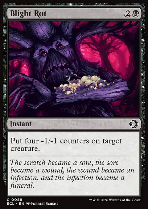 Blight Rot, Lorwyn Eclipsed #89, Magic: The Gathering card