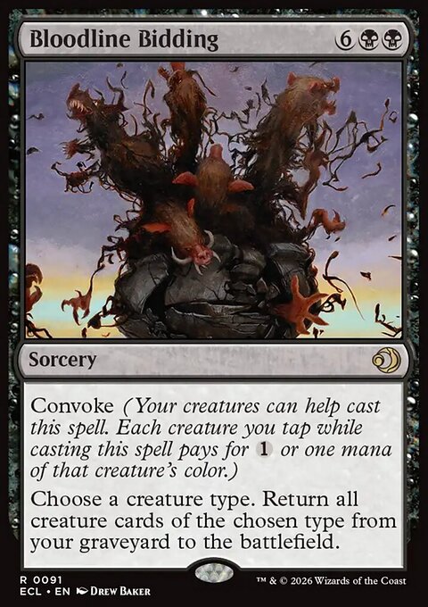 Bloodline Bidding, Lorwyn Eclipsed #91, Magic: The Gathering card