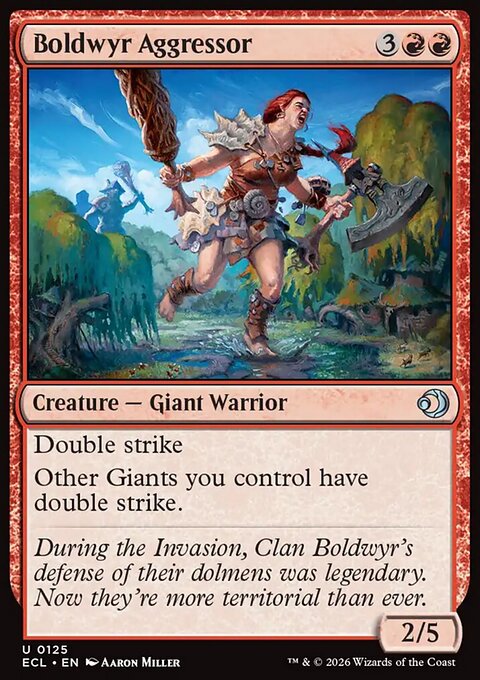 Boldwyr Aggressor, Lorwyn Eclipsed #125, Magic: The Gathering card