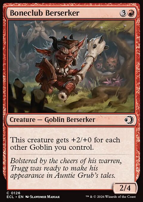 Boneclub Berserker, Lorwyn Eclipsed #126, Magic: The Gathering card