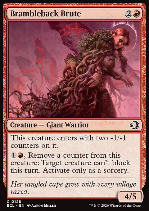Brambleback Brute, Lorwyn Eclipsed #128, Magic: The Gathering card